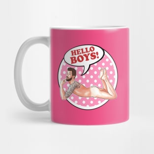 Hello boys - pink to make the boys wink Mug